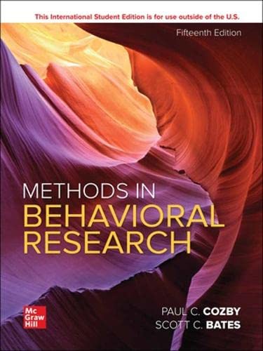 METHODS IN BEHAVIORAL RESEARCH 15th