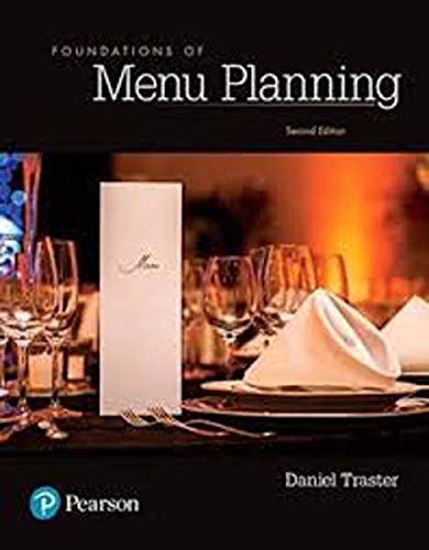 Foundations Of Menu Planning, 2Nd Edition