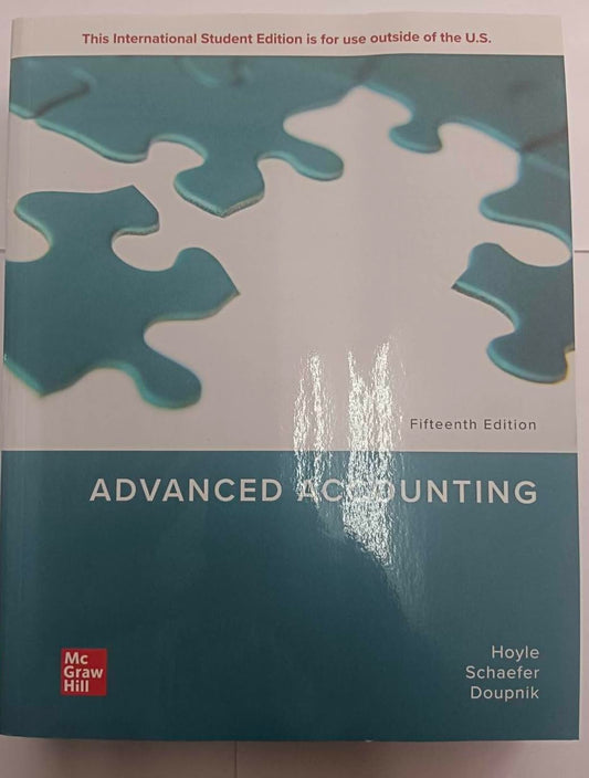 ADVANCED ACCOUNTING 15th Edition