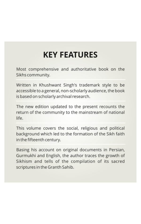 A History Of The Sikhs, Volume 1: 1469-1839
