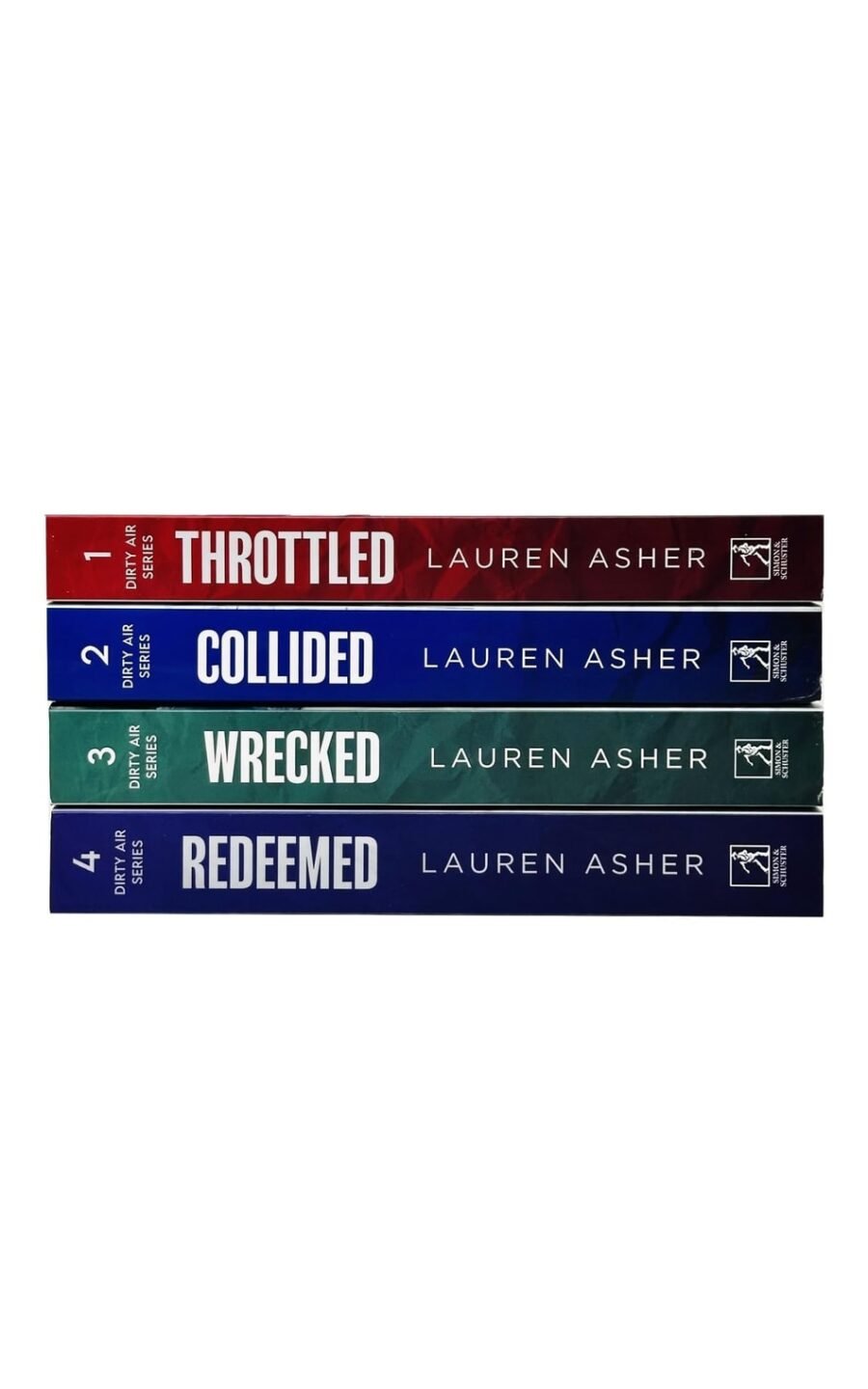 The Dirty Air Series 1-4 Books Collection Set By Lauren Asher (Throttled, Collided, Wrecked & Redeemed)