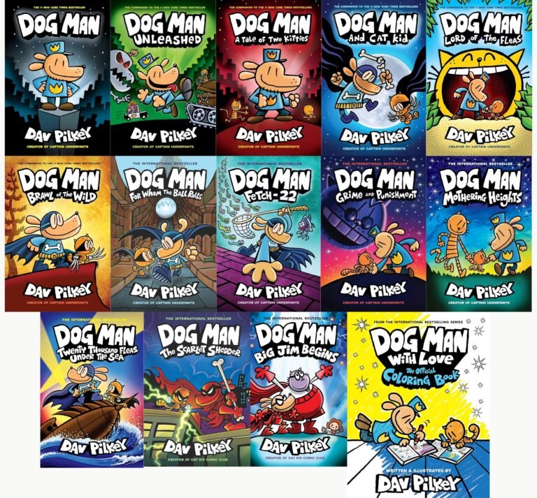Dog Man: The Complete Set (Books 1-13) + Dog Man with Love – A Special Coloring Book Edition (Dog Man Complete Series (Books 1-13) + 1 Dog Man with ... Pilkey – Bestselling Graphic Novels for Kids)