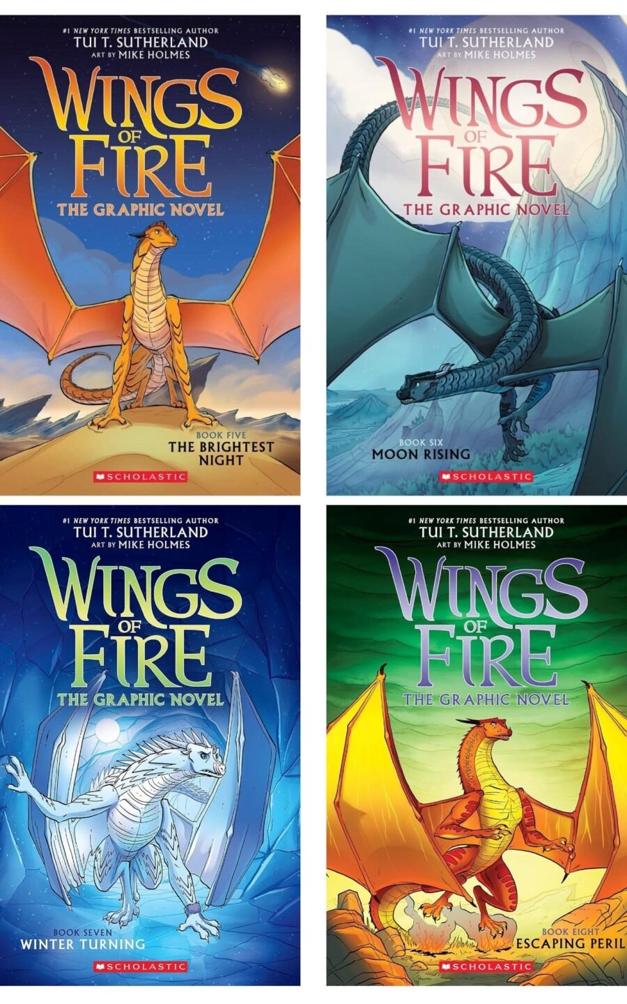 Wings of Fire Graphic Novels Series Collection Set (Graphix Books 5-8)