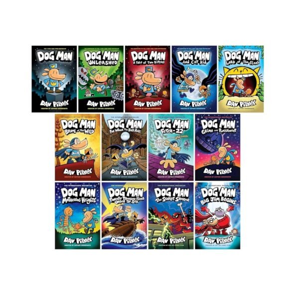 Dog Man Series 1-13 Complete Books Set by Dav Pilkey - Enjoy Epic Adventures with Dog Man