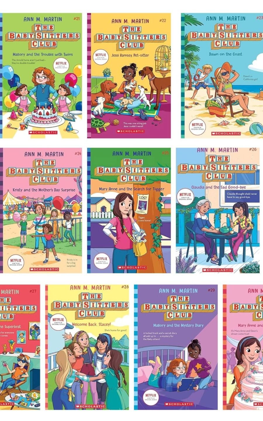The Babysitters Club Netflix Edition Books 21- 30 Collection Set by Ann M. Martin