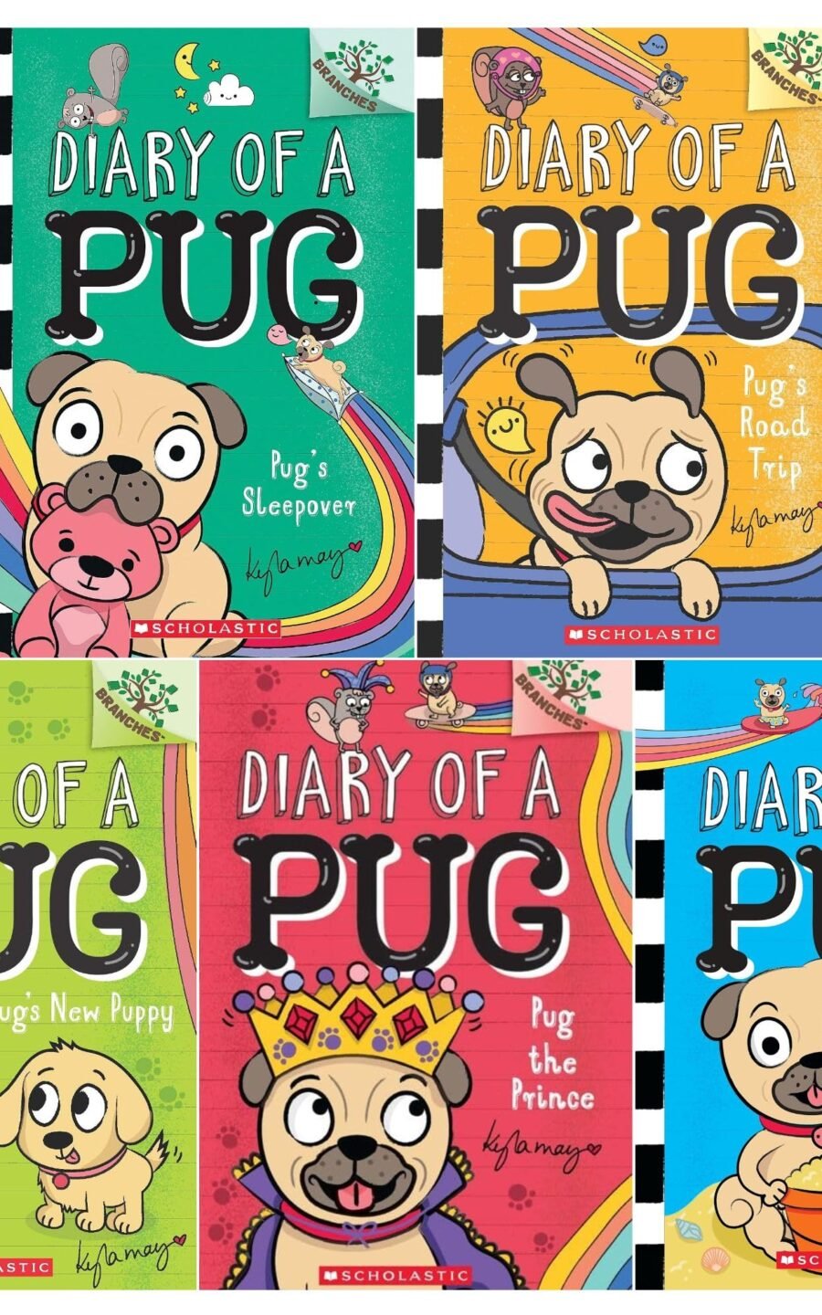 Diary of a Pug Series 5-Book Set II (Book 6-10) by Kyla May