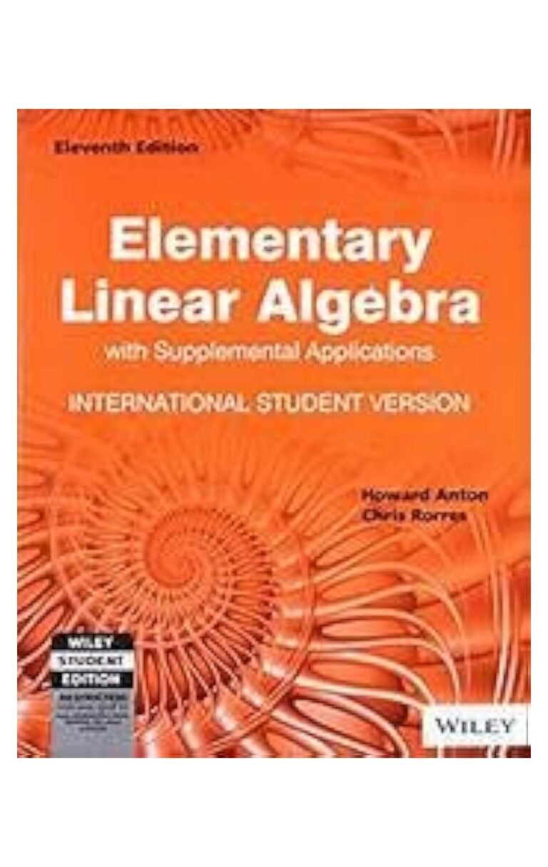 Elementary Linear Algebra With Supplemental Applications, Isv