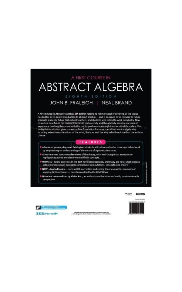 First Course In Abstract Algebra, 8Th Edition