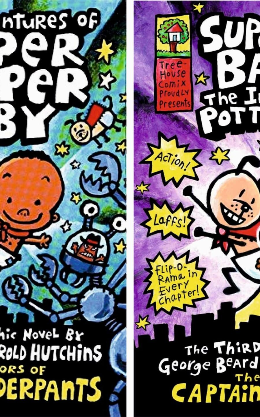Super Diaper Baby Series 2-books Set (The Adventures of Super Diaper Baby and The Invasion of the Potty Snatchers)