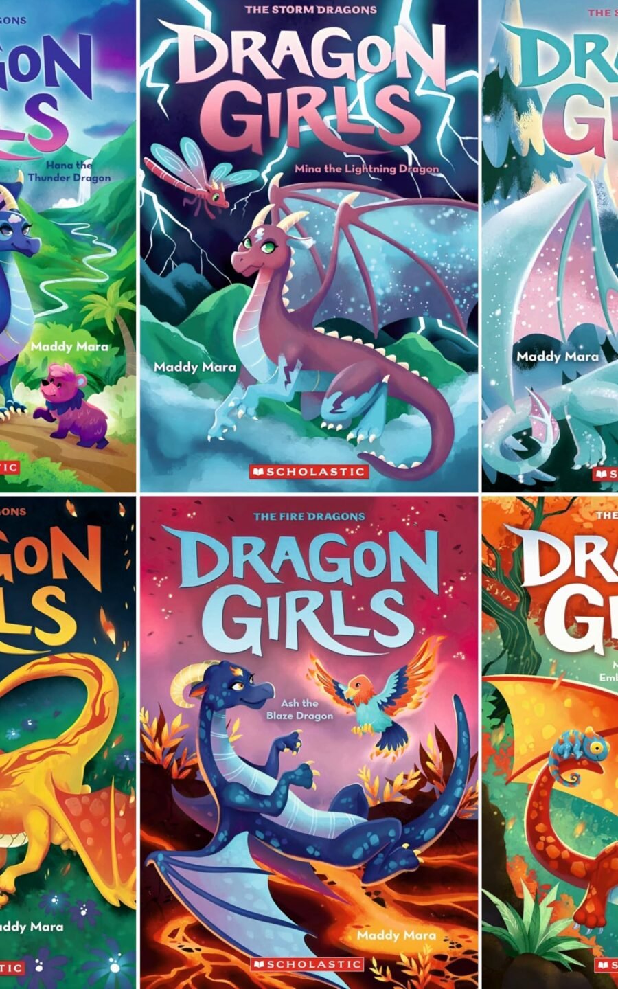 Dragon Girls by Maddy Mara (#13-#18) – Complete 6 Books Collection Set
