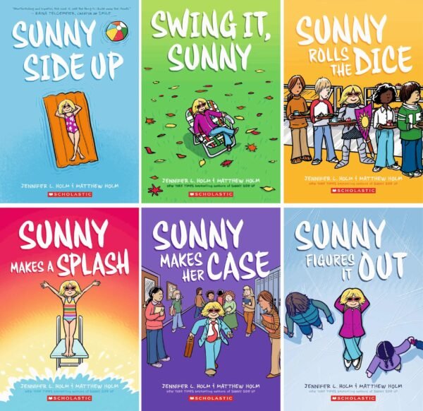 Sunny Graphic Novel Series Complete 6 Books Collection Set by Jennifer L. Holm (Sunny Series Collection by Jennifer L. Holm Complete 6-Book Novel Set)