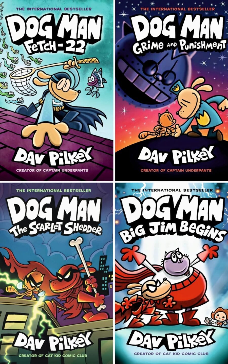 Dog Man 8 Books Collection (Books 7–14) by Dav Pilkey