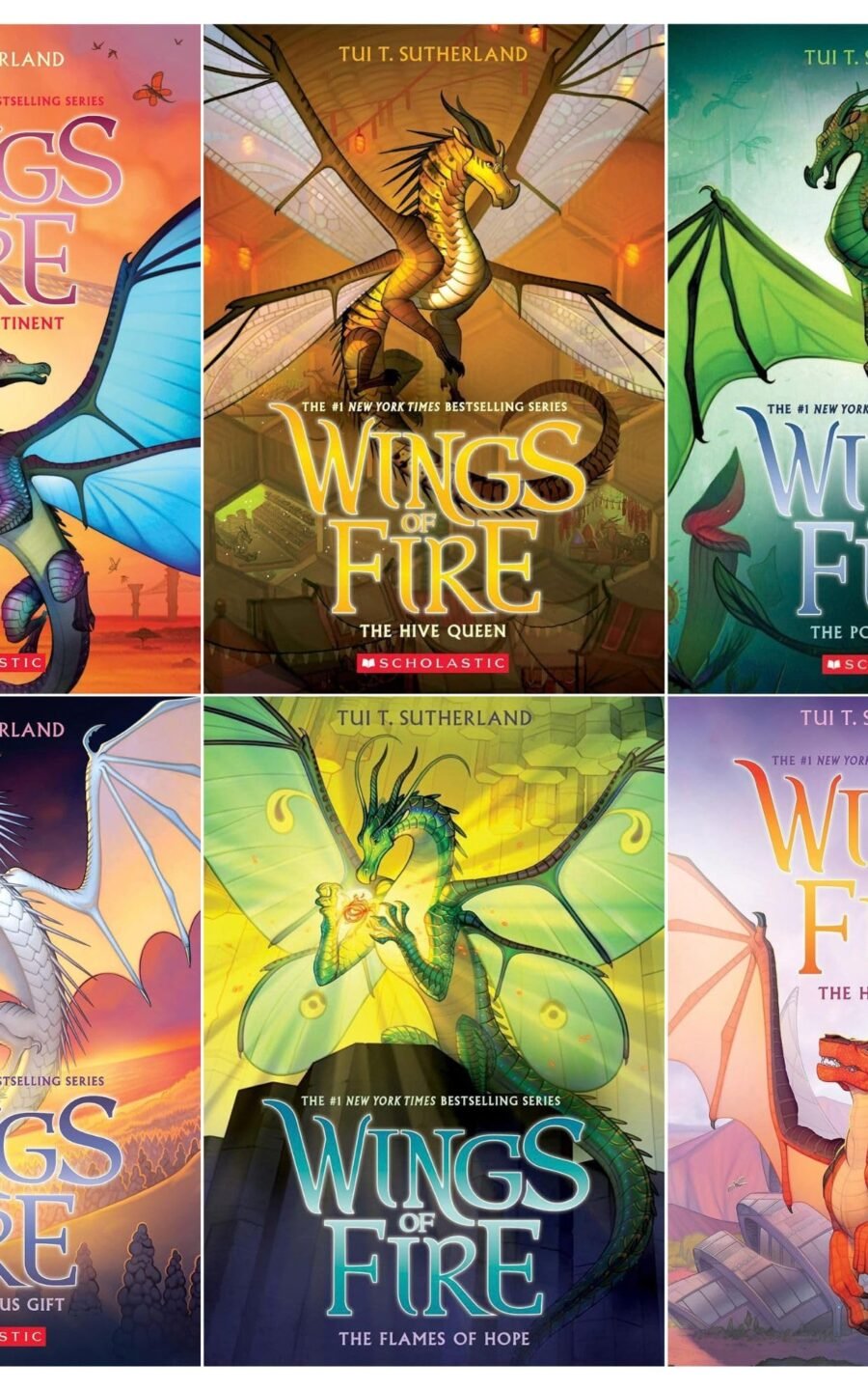Wings of Fire: Books (11 - 16) - 6 Book Dragon Adventure & Fantasy Collection by Tui T. Sutherland